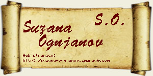 Suzana Ognjanov vizit kartica
